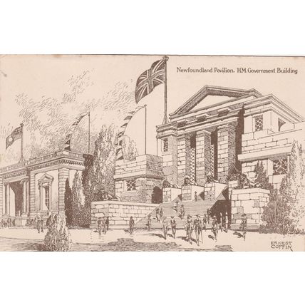 EC493 1924 BRITISH EMPIRE EXHIBITION-NEWFOUNDLAND PAVILION BY ERNEST COFFIN