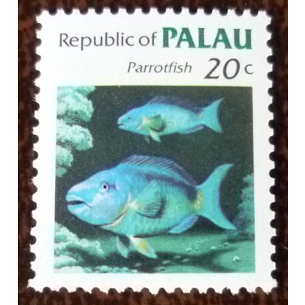 Palau 1983 Marine Life 20c Parrotfish mint stamp SG15