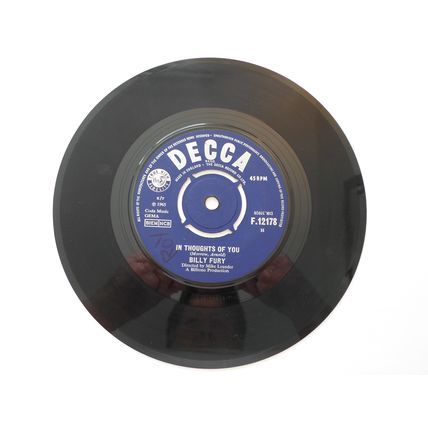 7" 1965. BILLY FURY.IN THOUGHTS OF YOU. DECCA F.121178..EXCELLENT CONDITION