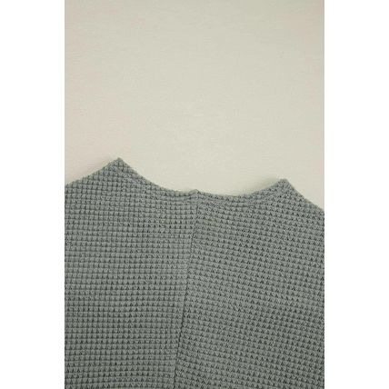Laurel Green Waffle Knit Open Front Cardigan