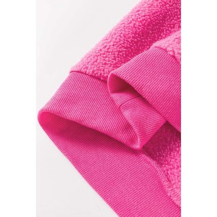 Pitaya Pink Mineral Wash Terry Patchwork Drawstring Hoodie