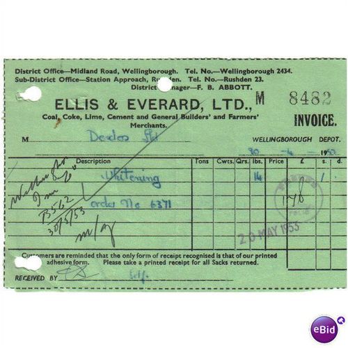 1953 ELLIS & EVERARD LTD ,WELLINGBOROUGH 8482