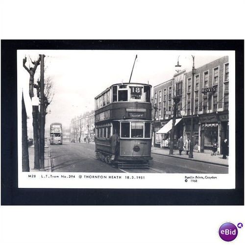 Surrey M28 Surrey THORNTON HEATH Tram Postcard by Pamlin