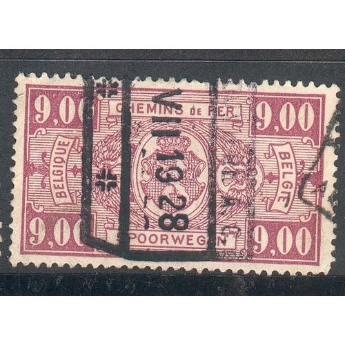 Belgium stamps 1927 - 9.00 purple - Railway Parcel Stamp - used