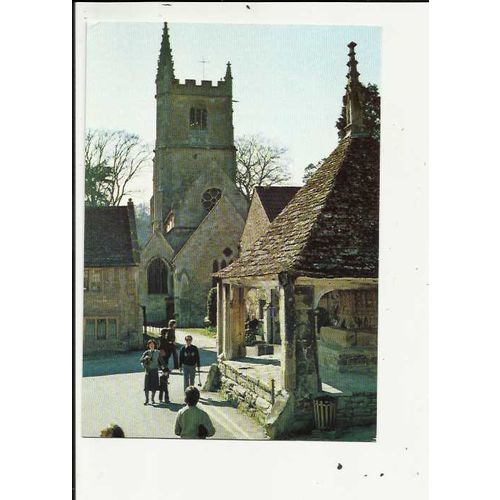 Wiltshire CASTLE COMBE Church & Market Cross Postcard by Judges (C5775X)