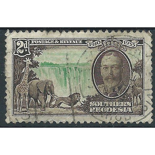 Southern Rhodesia 1935 SG32 2d Emerald & Sepia Silver Jubilee Good Used..