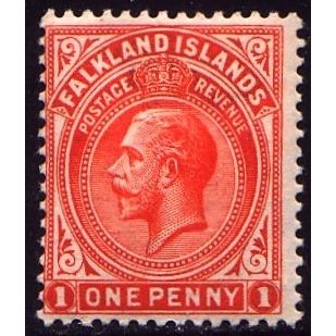 Falkland Islands, 1924 1d George V, SG74 (Scott 42), mint hinged