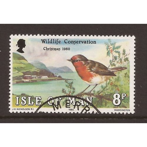 1980 Isle of Man, Christmas, Robin, Fine Used Stamp, SG 182