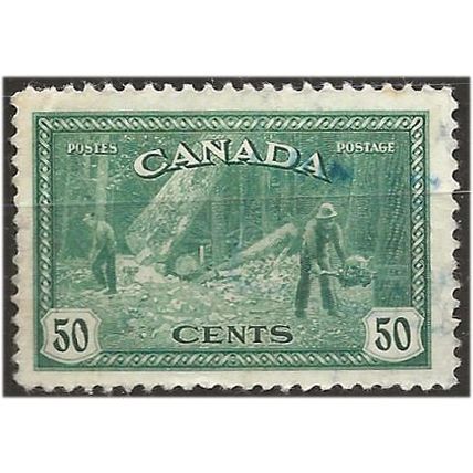 Canada 1946 SG405 50c Green Fine Used . .. .