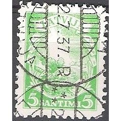Latvija 1934 Michel 233 O Cote (2013) 0.45 € Armoirie Cachet rond
