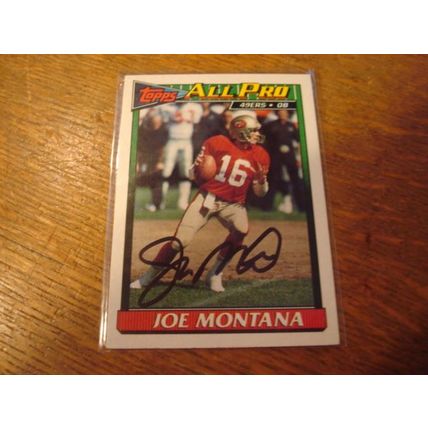 1991 Topps, Autograph Card, W/COA, JOE MONTANA, 49ers