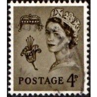 1968-69 Guernsey Regional Definitives, 4d Value. Olive-Sepia. Fine Used