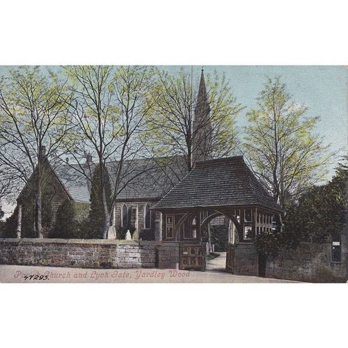 Parish Church and Lych Gate Yardley Wood Warwickshire Postcard (WAR72301)