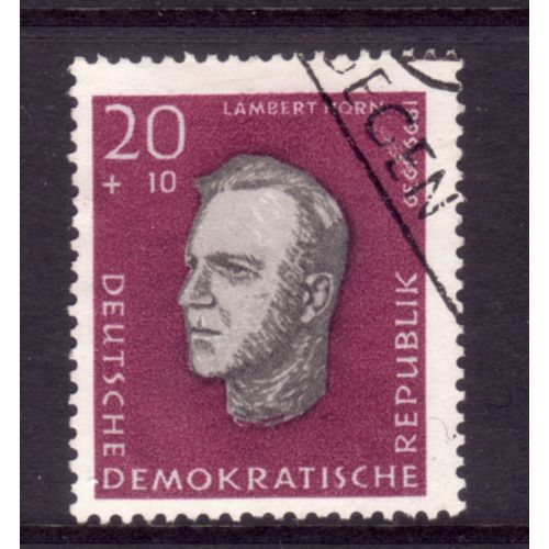 GERMANY 1960 20pf + 10pf PURPLE L HORN SG E487 FINE USED