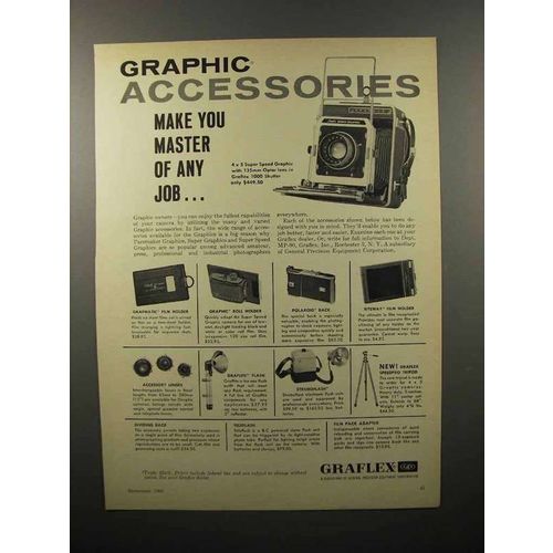 1960 Graflex Super Speed Graphic Camera Ad - Master