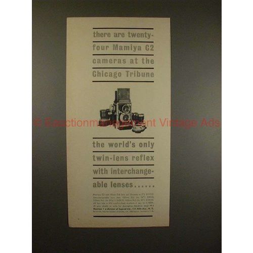1961 Mamiya C2 TLR Camera Ad - 24 at Chicago Tribune!!