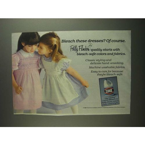 1984 Clorox Bleach Ad - Dresses Polly Flinders