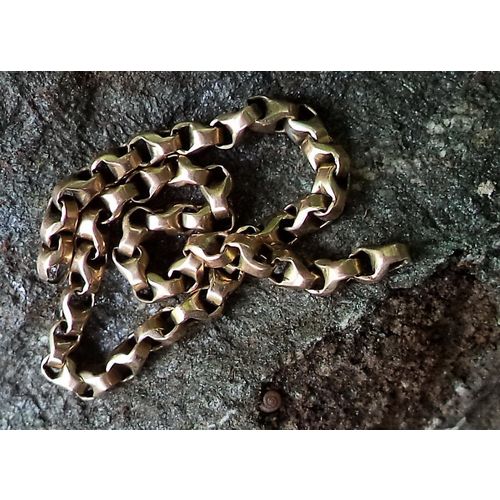 Antique 10K Bracelet Solid Rose Gold Belcher Charm 5.4 gr Victorian Chain Gift