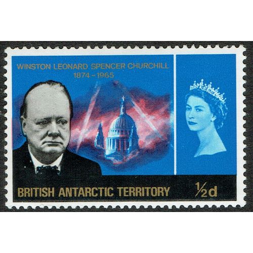 British Antarctic Terr 1966 Churchill Commemoration 1/2d New Blue SG16 MM