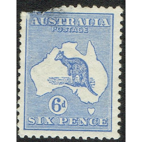 Australia 1913 Kangaroo 6d Ultramarine Die II SG9 AvM