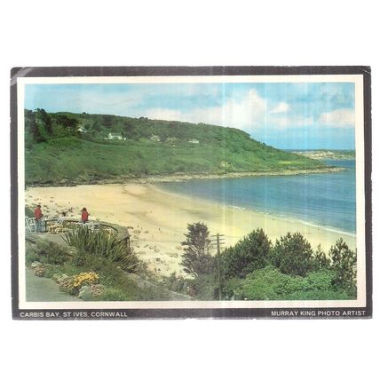 CARBIS BAY HOTEL, nr St Ives used postcard 1970 postmark.. =