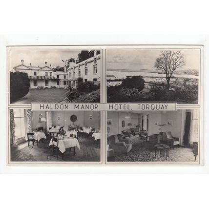 Haldon Manor Hotel Torquay Postcard Devon