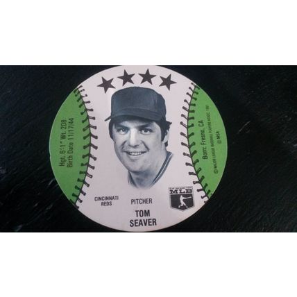 1981 MSA Disc Blank Back Tom Seaver Excellent-Mint (6) Cincinnati Reds