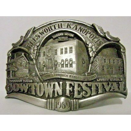 Ellsworth-Kanopolis Cowtown Festival Buckle-Limited Edition.