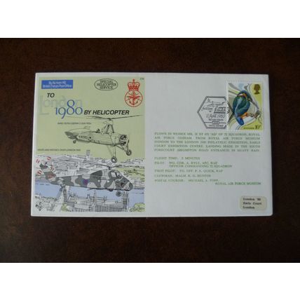 1980 GB To London 1980 by Helicopter BFPS 1688 cover special event Wessex RAF