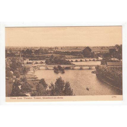 View from Theatre Tower Stratford-on-Avon Postcard 50887