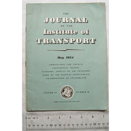 1954 Journal of Institute of Transport Vol. 25, No. 10