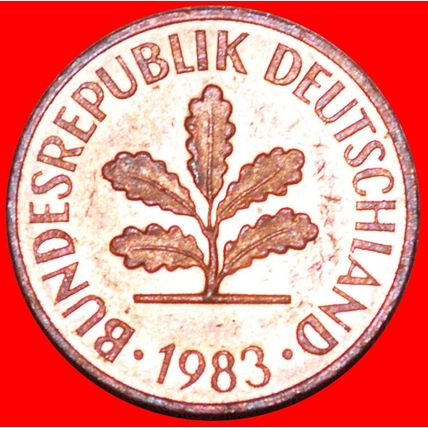 RYE EARS (1967-2001): GERMANY ★ 2 PFENNIGS 1983J DIES 4+B!★LOW START★NO RESERVE
