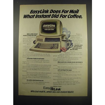 1984 Western Union EasyLink Service Advertisement