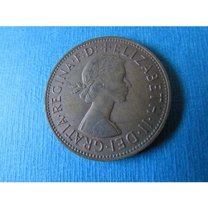 1961 QUEEN ELIZABETH II ONE PENNY FREE POST. (zyebid)