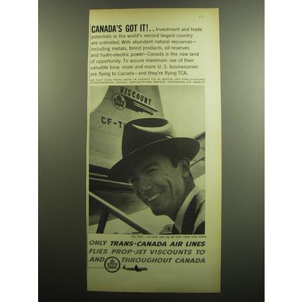 1958 TCA Trans-Canada Air Lines Advertisement
