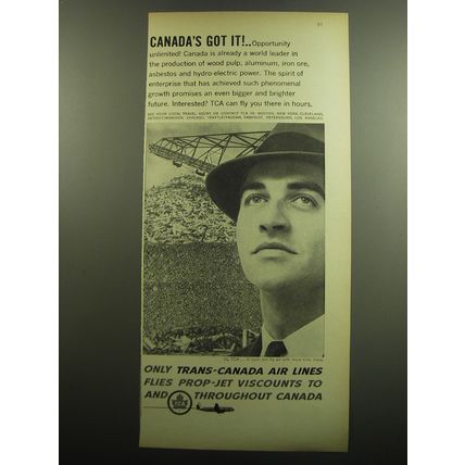 1958 TCA Trans-Canada Air Lines Ad