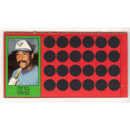 1981 Topps Scratch-Off Otto Velez #44 baseball card –Scratchoff