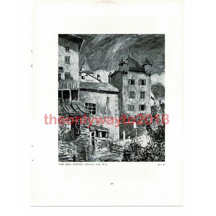 Red Tower, Sydney Lee, Book Illustration (Print), 1940
