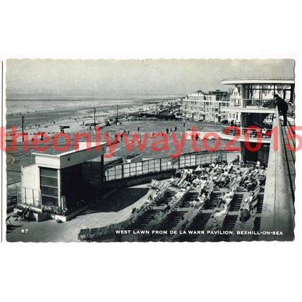 West Lawn from De La Warr Pavilion, Bexhill-on-Sea, Sussex, Postcard