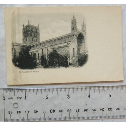 vintage postcard Tewkesbury Abbey