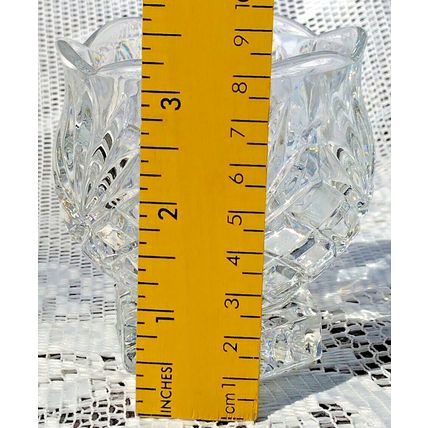 Hampton Hall Lead Crystal Clear 3.5" Votive Candle Holder Romantic Elegant Glass