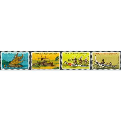 National Heritage, Canoes - Papua New Guinea 1974 - MNH & F H - SG 277/80