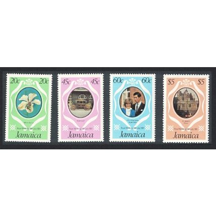 Jamaica Orchids Charles and Diana Royal Wedding 4v 1981 MNH SG#516-519