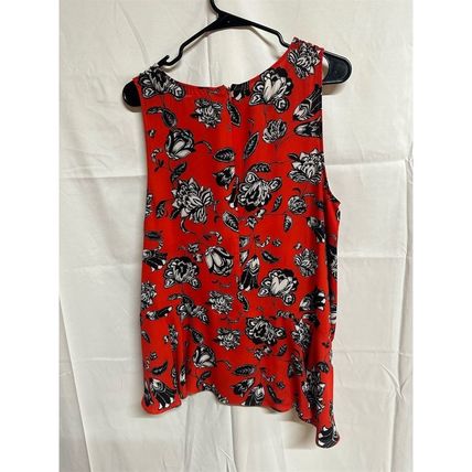 NWT Vince Camuto Women's Floral Swing Tank Top Red Sleeveless Size L