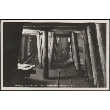 Ablasswehr, Bergbau-Museum, Hall in Tirol, c.1930s - Stockhammer Foto-AK