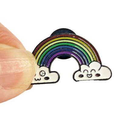 Rainbow Enamel Pin Badge 3.1cm x 1.6cm Fun Lapel Collectable Comic BA151