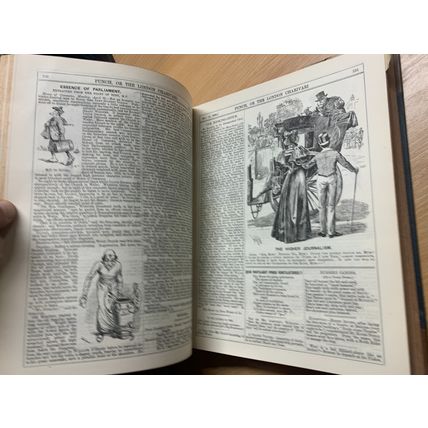 1894 PUNCH MAGAZINE BOUND VOLUMES JAN TO DEC HEAVY 2kg ANTIQUE BOOK (P10)