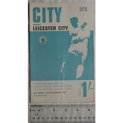 1967 programme Manchester City v. Leicester City, 11/11