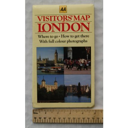 1988 AA Visitors' Map of London. Where to go & how to get there, colour photos