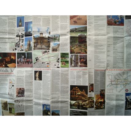 1988 AA Visitors' Map of London. Where to go & how to get there, colour photos